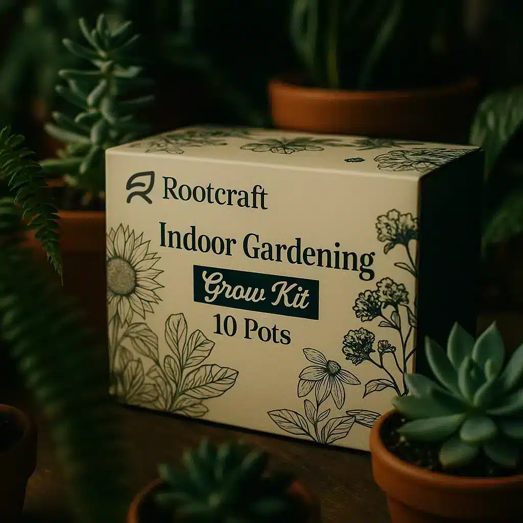 Indoor Gardening Grow Kit Packaging