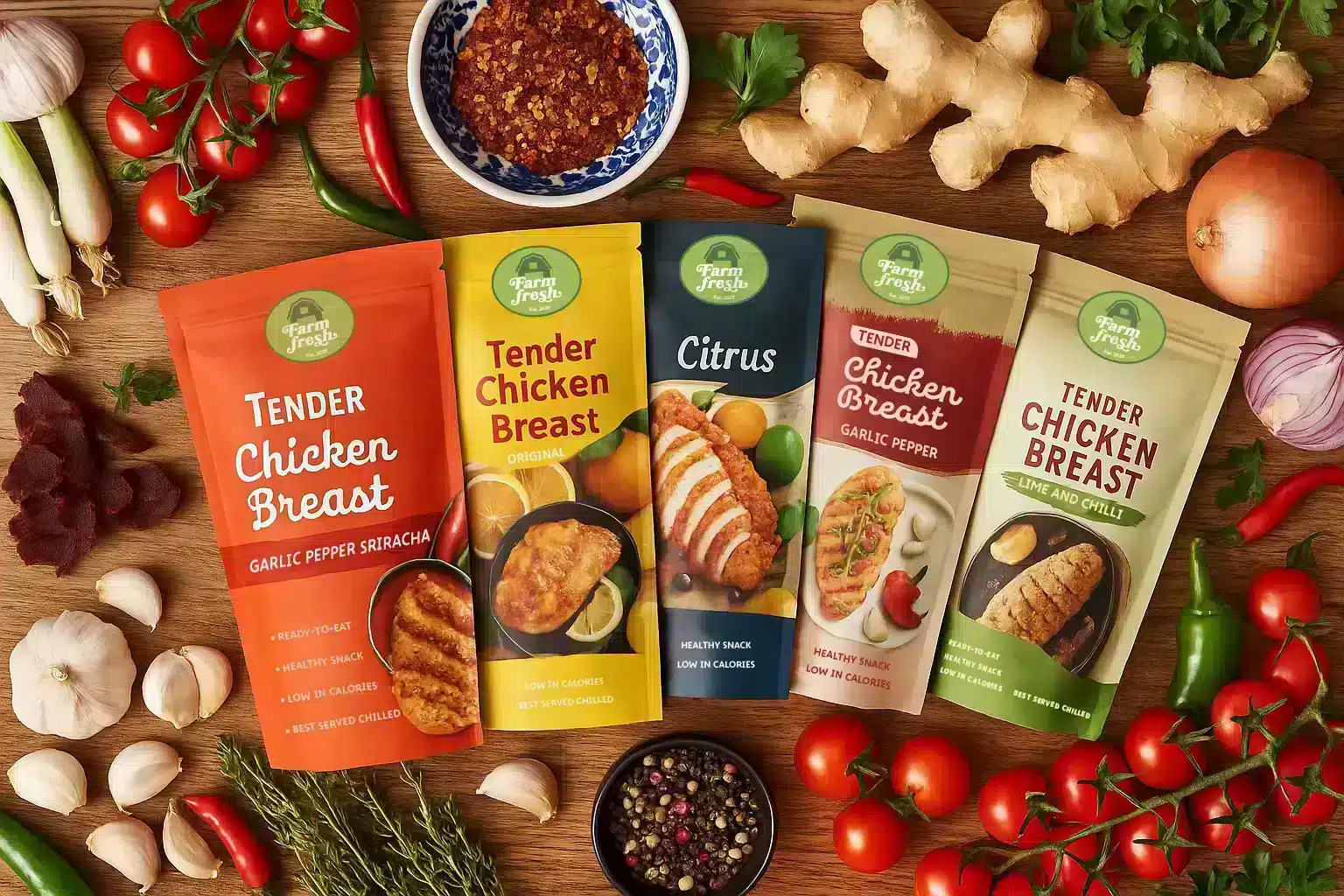 Farm Fresh Chicken Tender Packaging Design